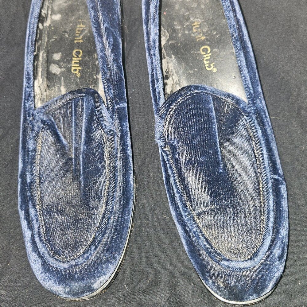 Vintage Hunt Club Dark Blue Velour Loafer Size 7M